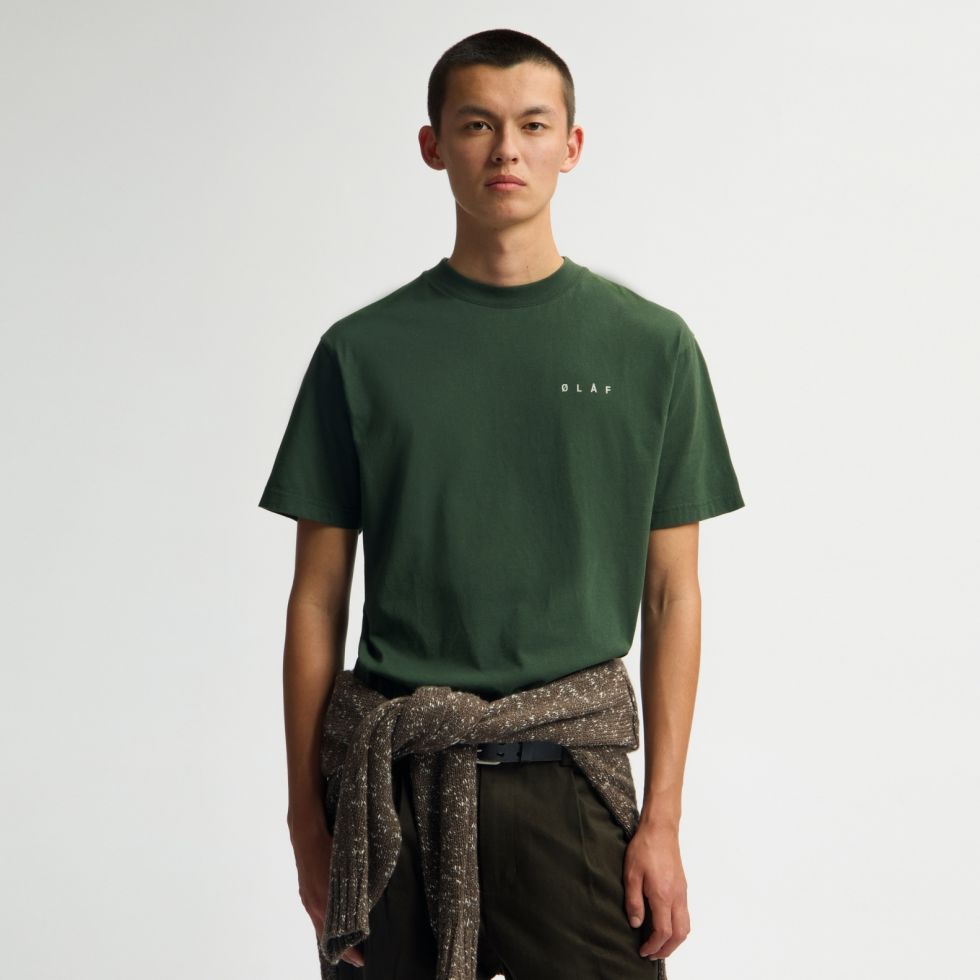 Olaf Doily Face T-shirt Grøn