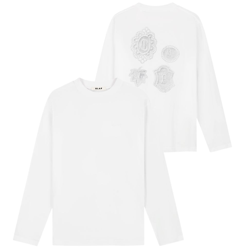 Olaf Doily Langærmet T-shirt Hvid