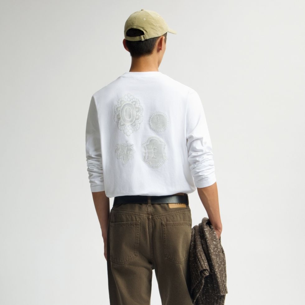 Olaf Doily Langærmet T-shirt Hvid