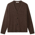 Olaf Hairy Texture Cardigan Brun