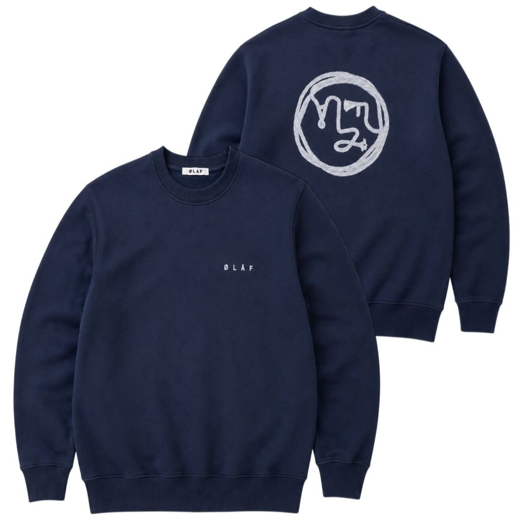 Olaf Lasso Face Sweatshirt Navy