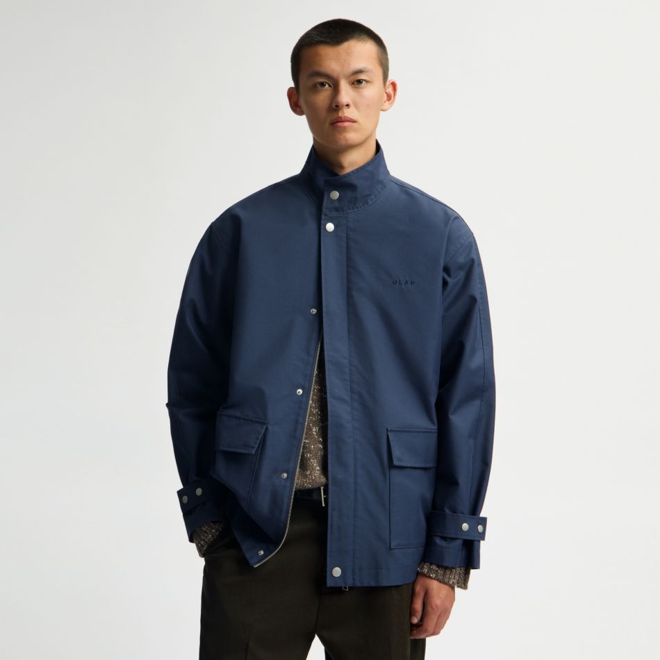 Olaf Oversized Utility Jacket Navy