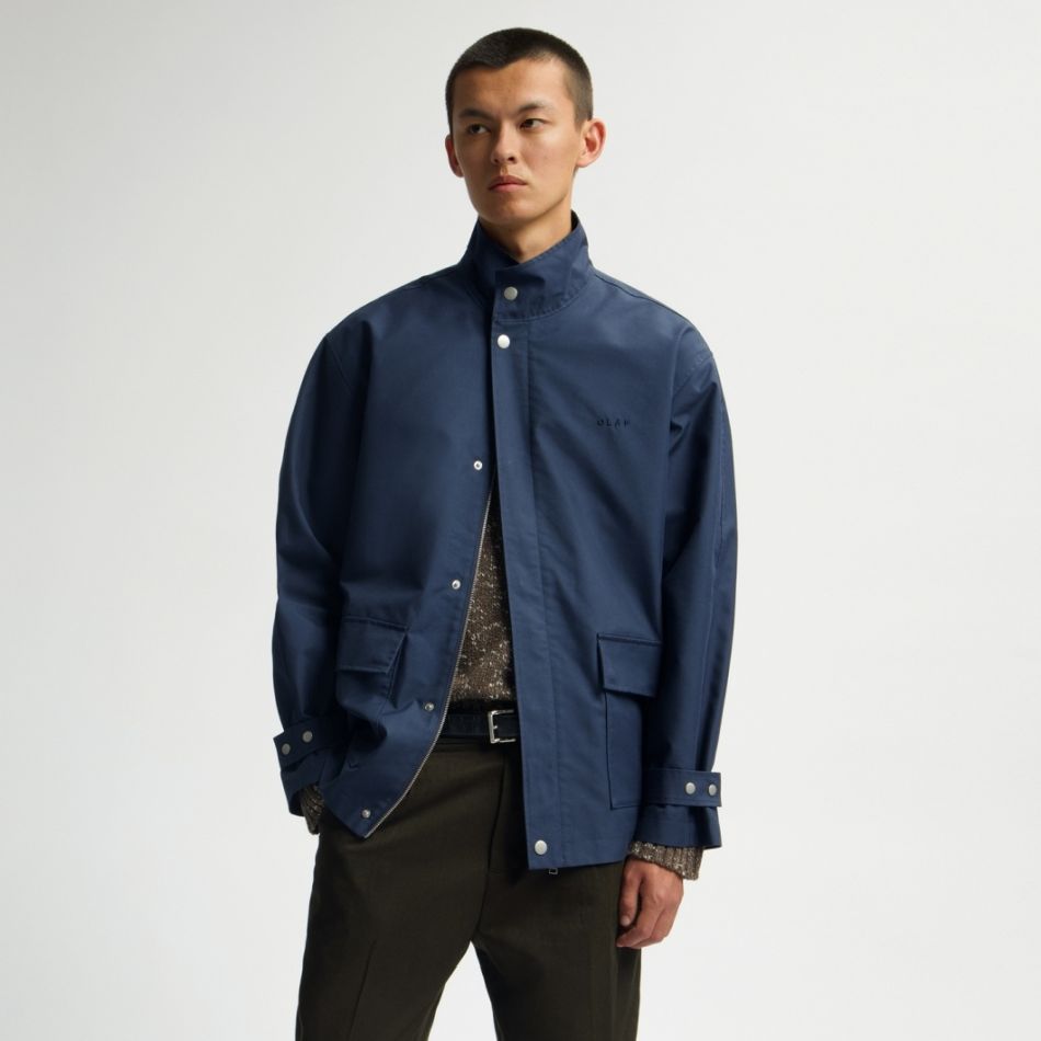 Olaf Oversized Utility Jacket Navy