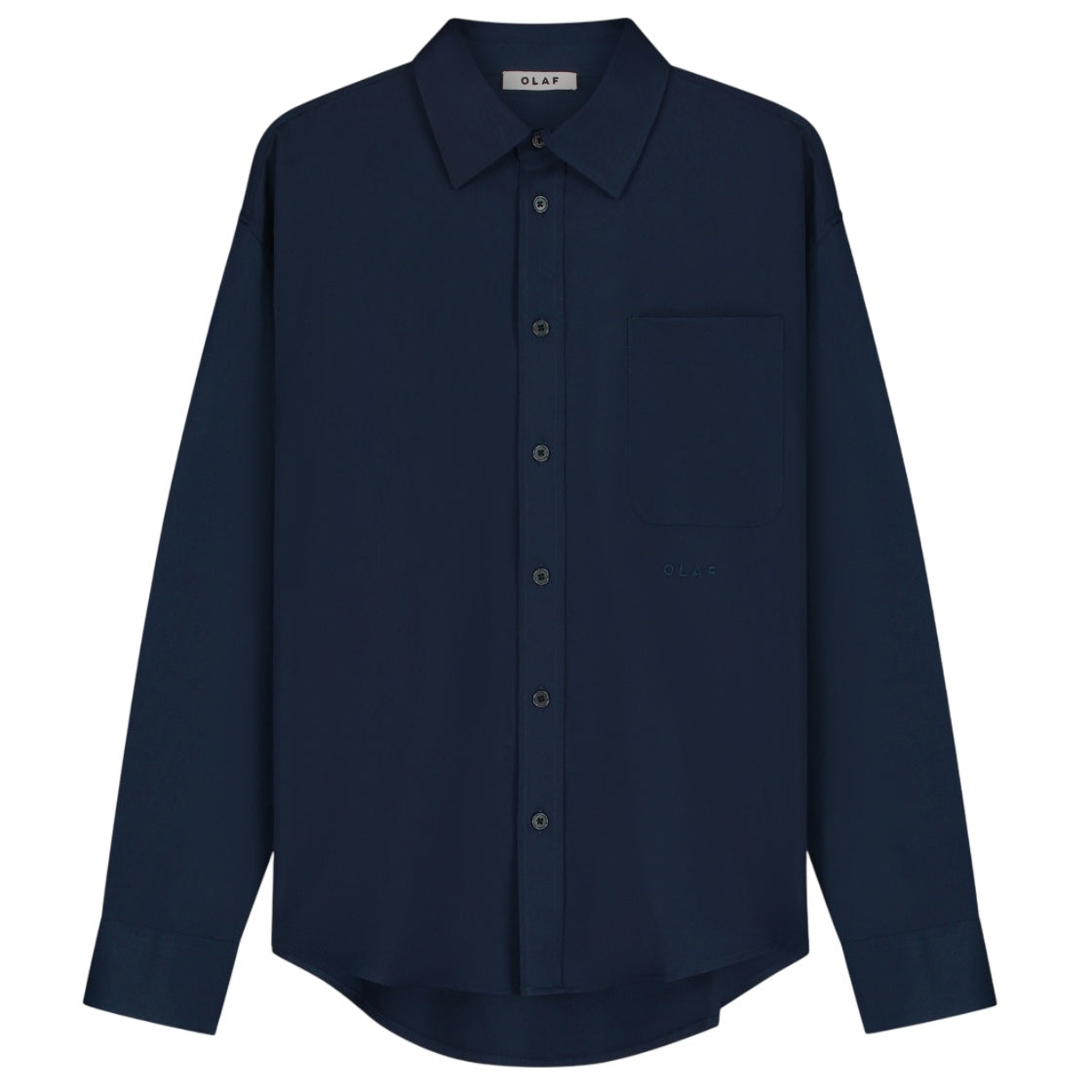 Olaf Oversized Wool Blend Skjorte Navy