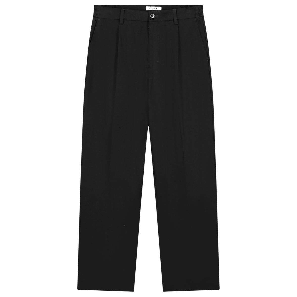Olaf Regular Pleated Bukser Sort