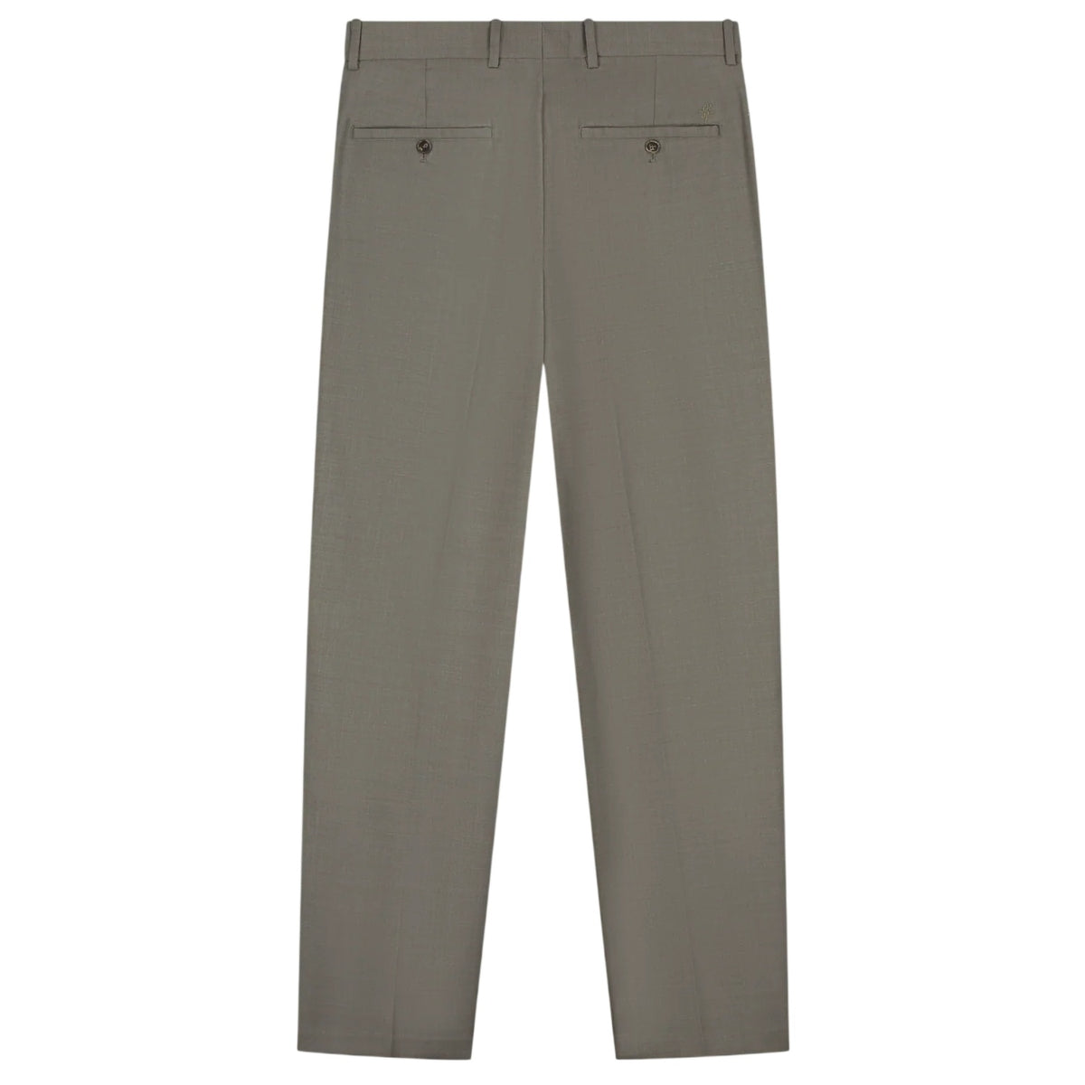 Olaf Regular Wool Pleated Chino Brun