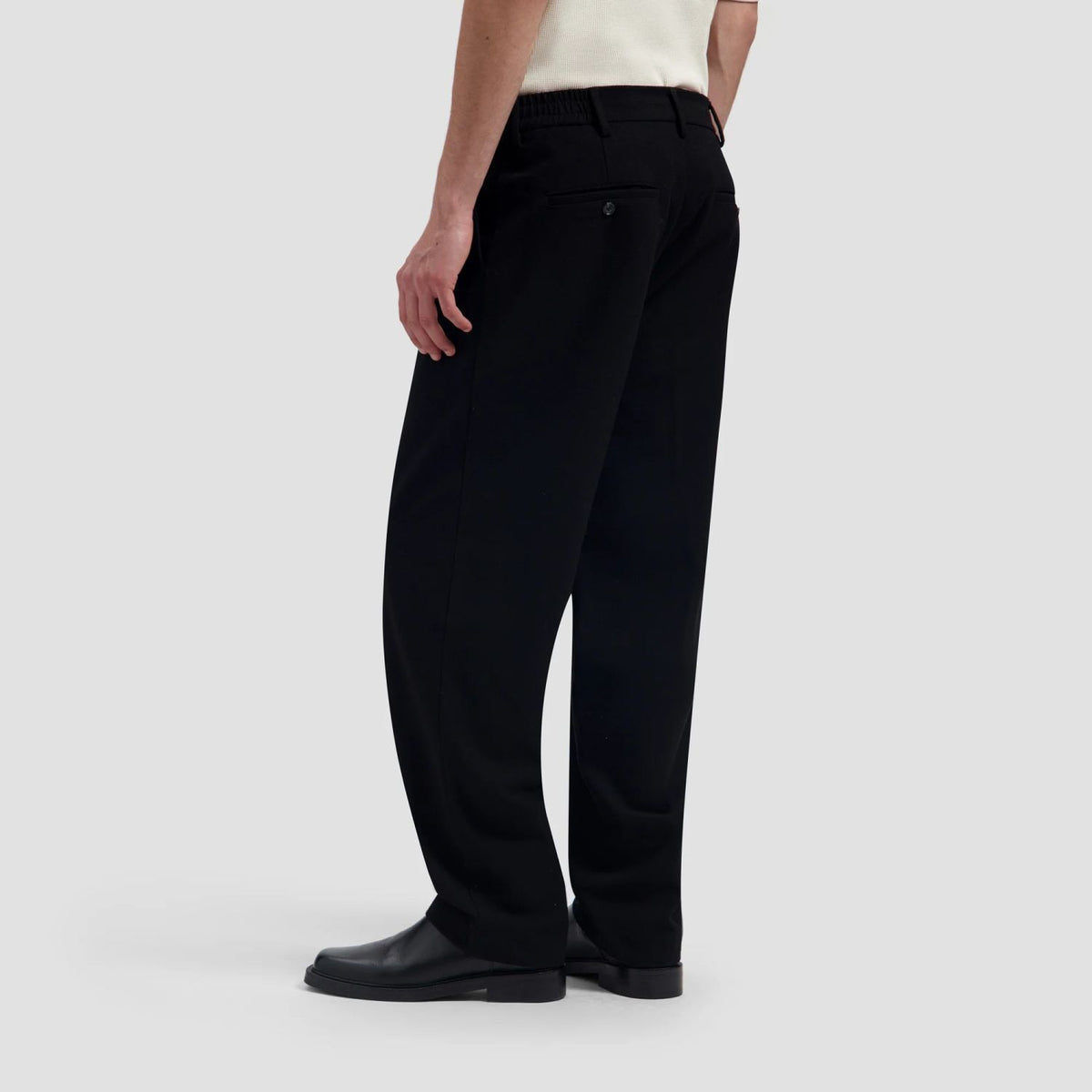 Olaf Regular Wool Pleated Bukser Sort