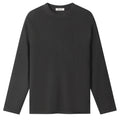 Olaf Ribstrikket langærmet t-shirt Antracit