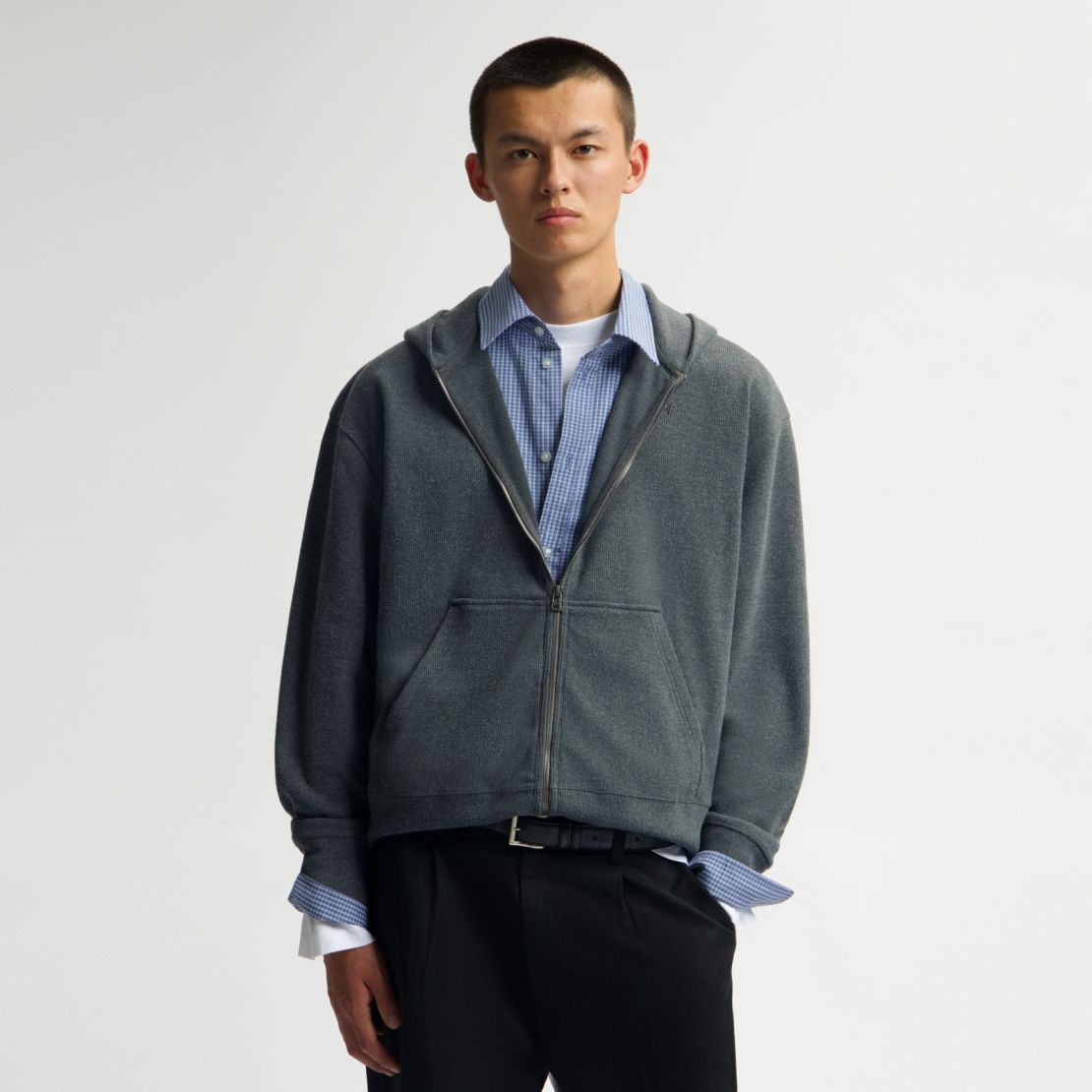 Olaf Ribbed Vest Antracit