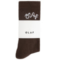 Olaf Signature Logo Sokker Brun