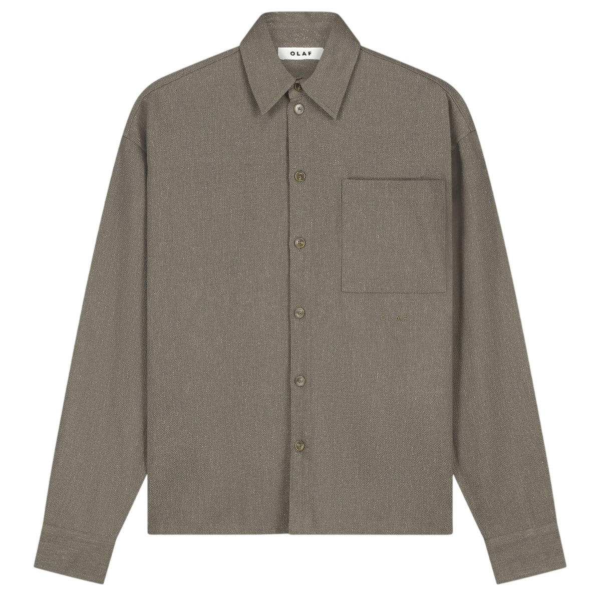 Olaf Textured Boxy Skjorte Brun