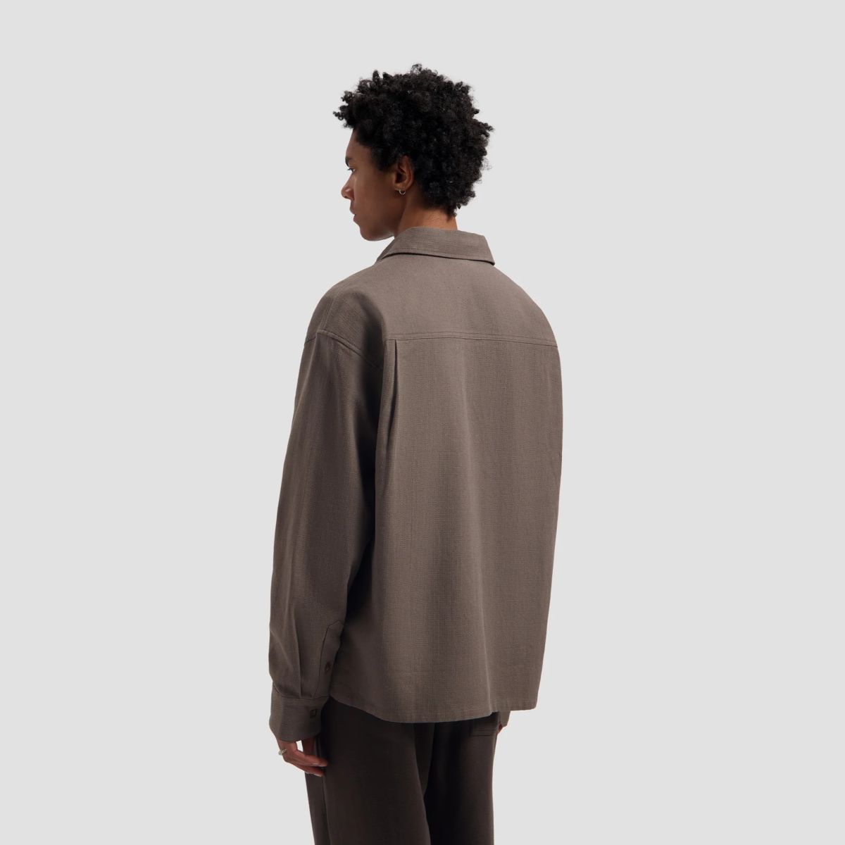 Olaf Textured Boxy Skjorte Brun
