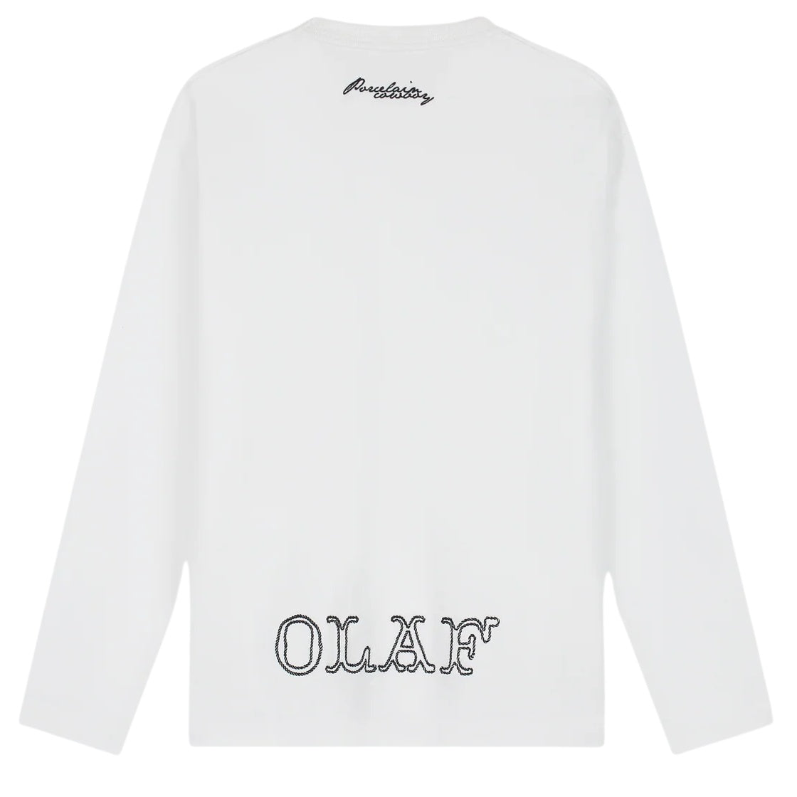 Olaf Western Logo Langærmet T-shirt Hvid