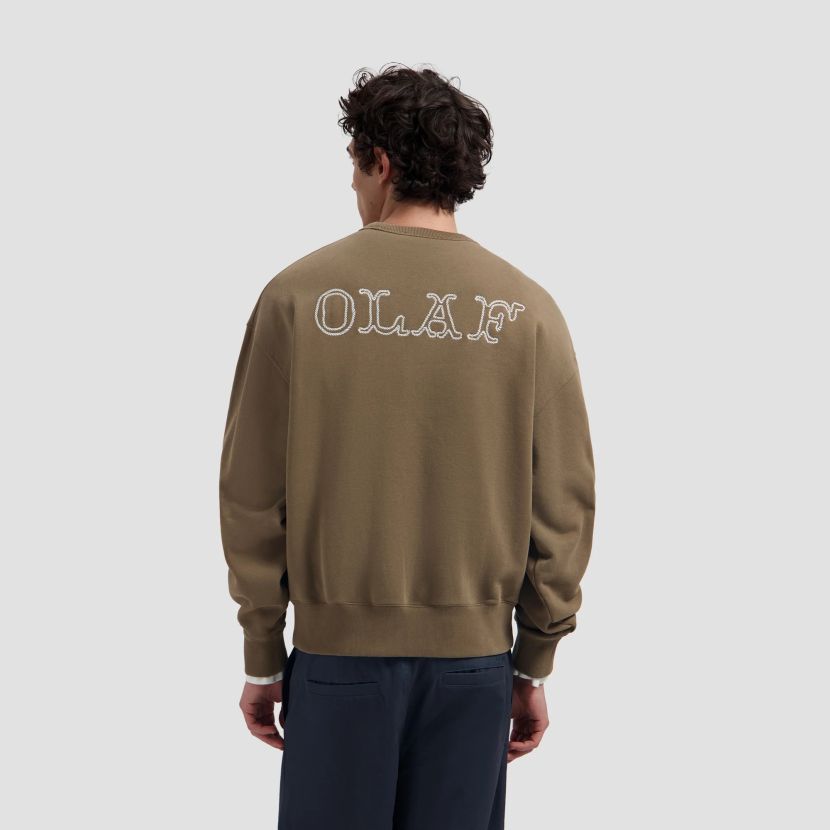 Olaf Western Logo Sweater Brun