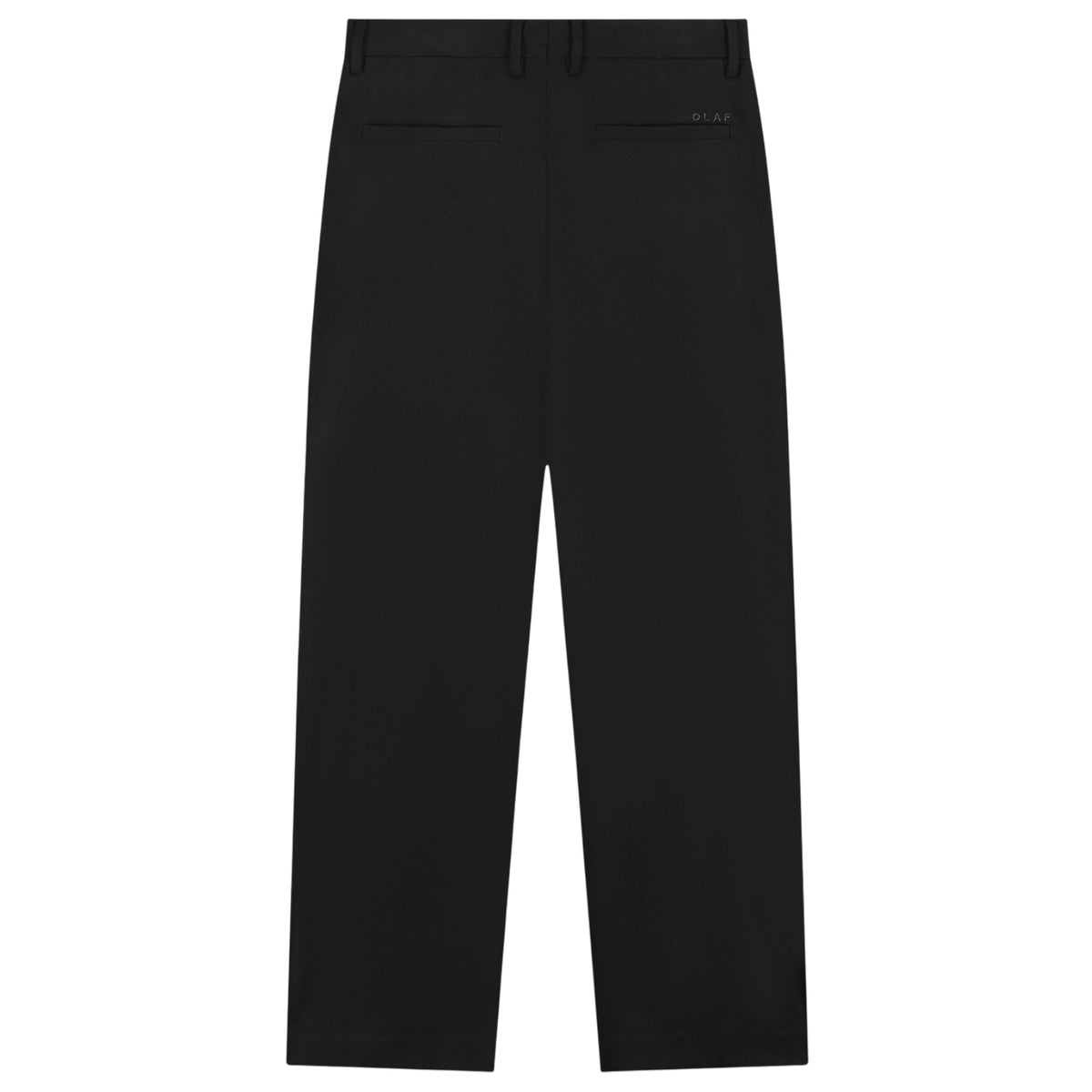 Olaf Wool Barrel Leg Bukser Sort
