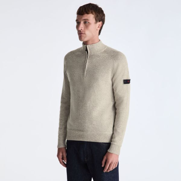 Peuterey Braille Striktrøje med lynlås Beige