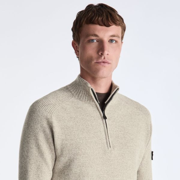 Peuterey Braille Striktrøje med lynlås Beige