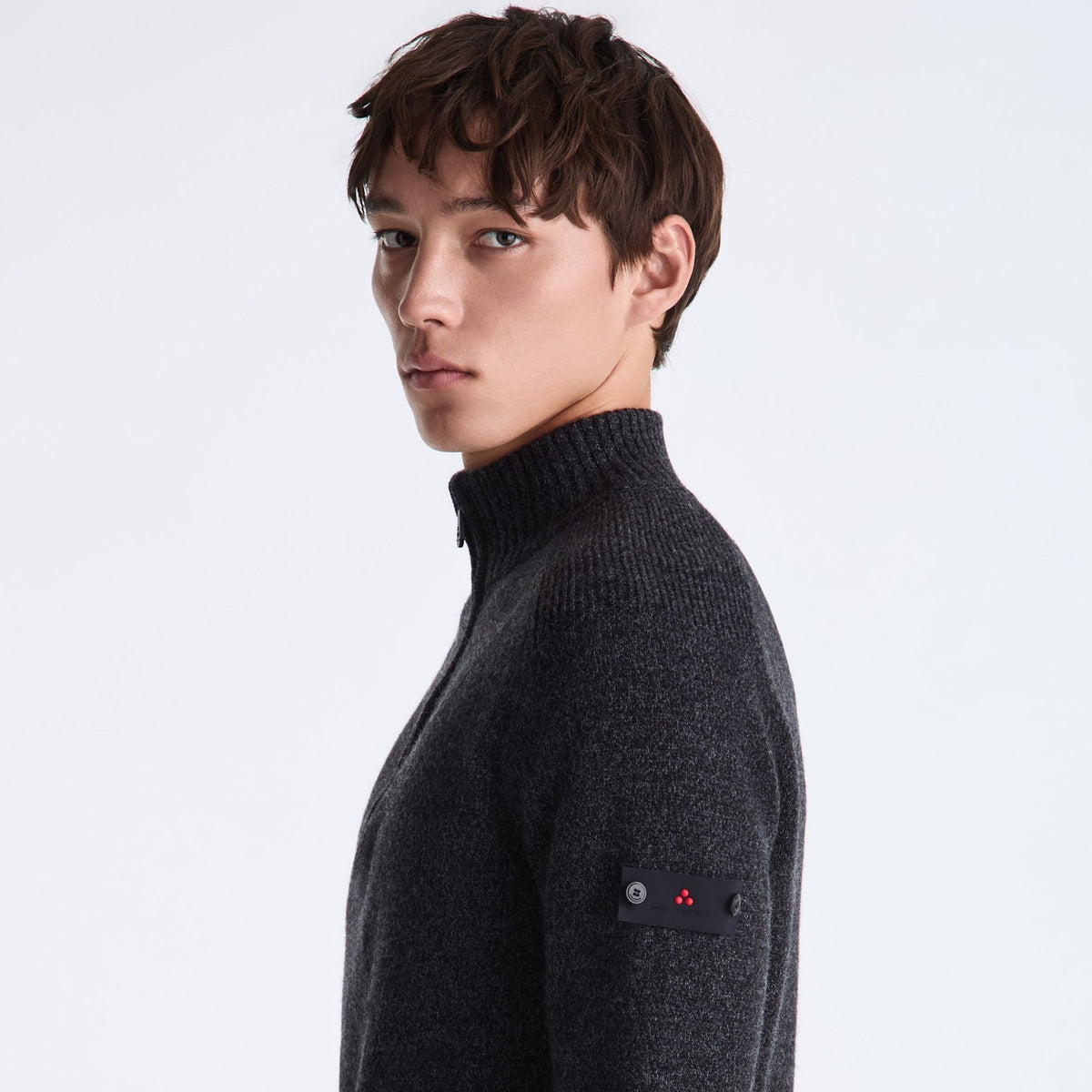 Peuterey Braille Sweater med lynlås Sort