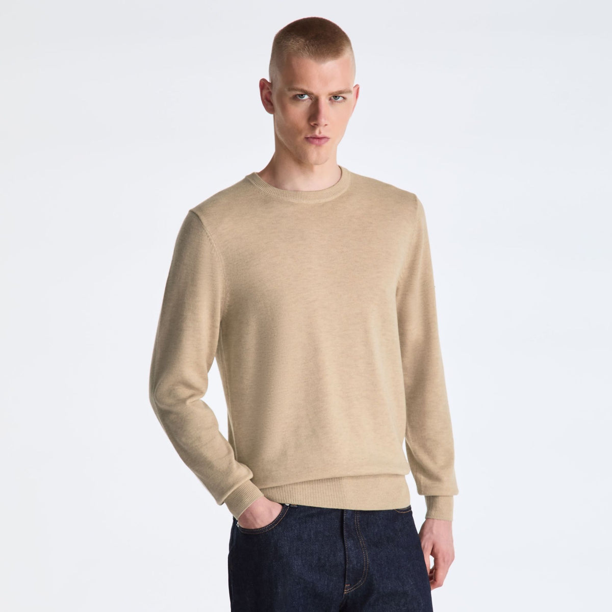 Peuterey Marlon Strikket Pullover Sweater Beige