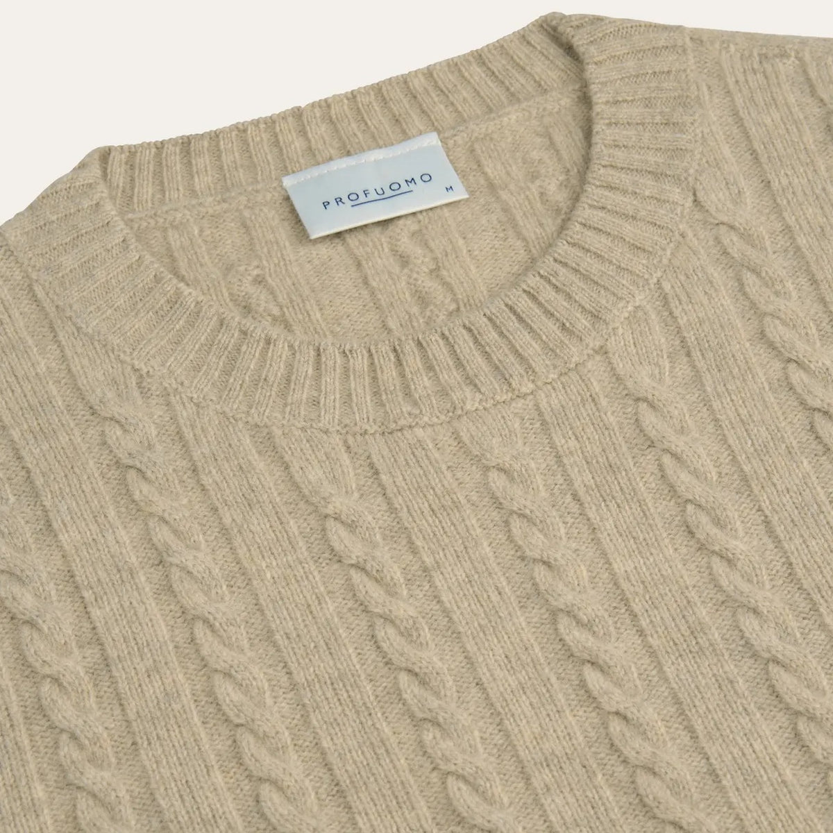 Profuomo Cashmere Kabelstrik Beige
