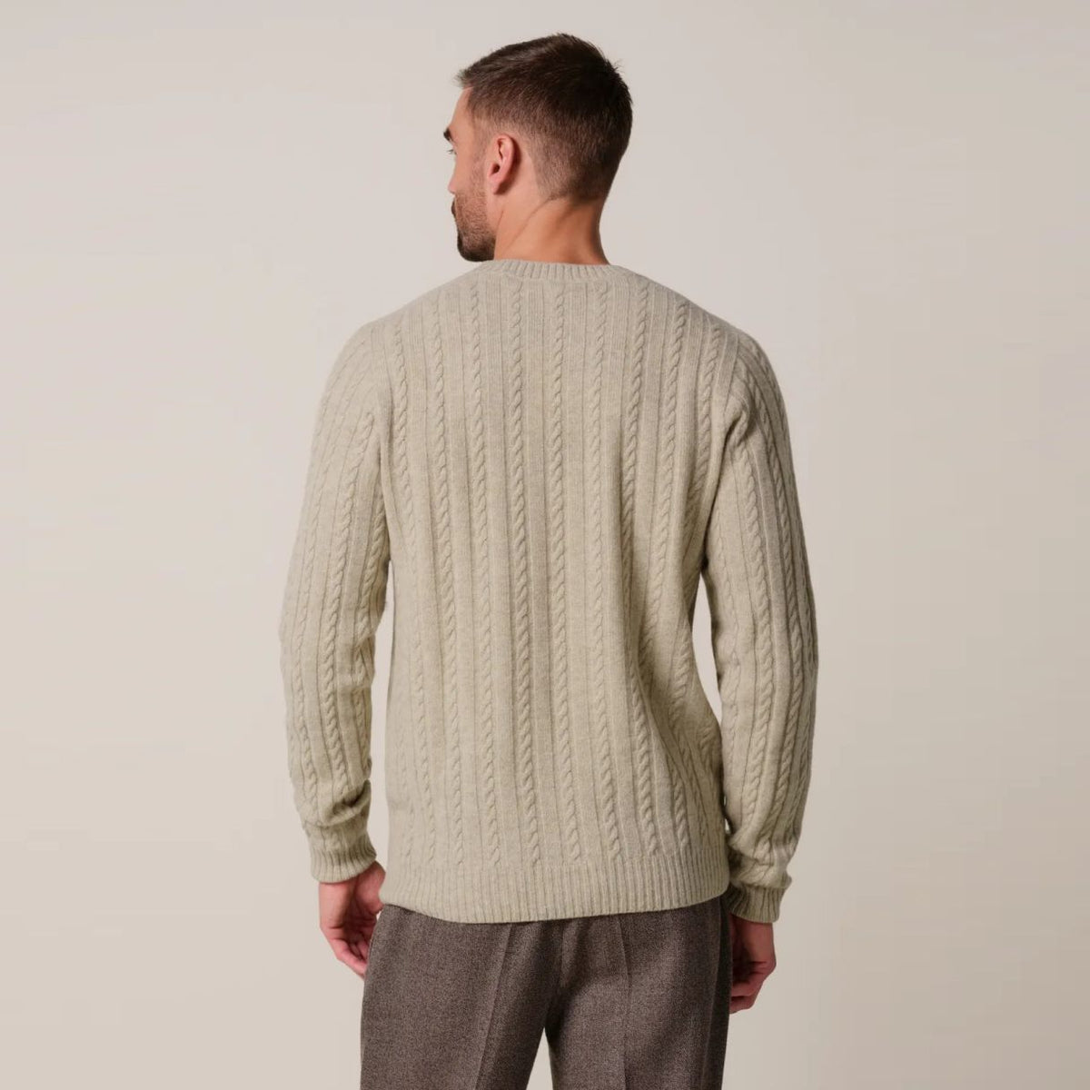 Profuomo Cashmere Kabelstrik Beige