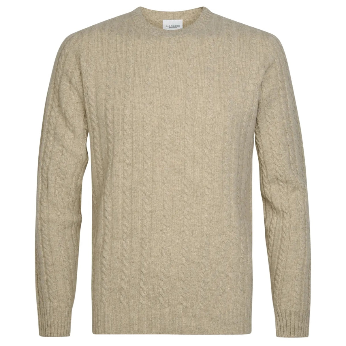 Profuomo Cashmere Kabelstrik Beige