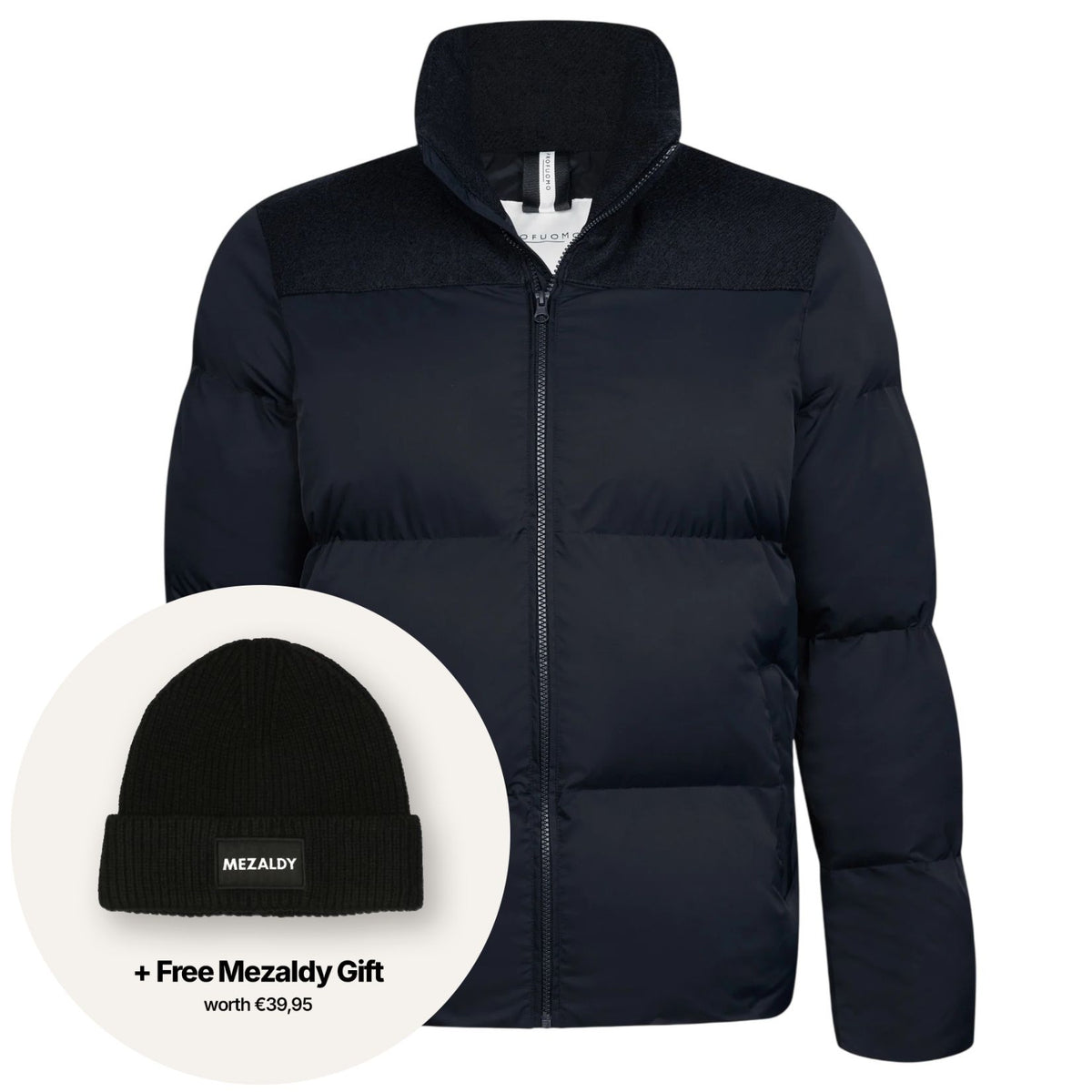 Profuomo Bomber Contrast Puffer Navy