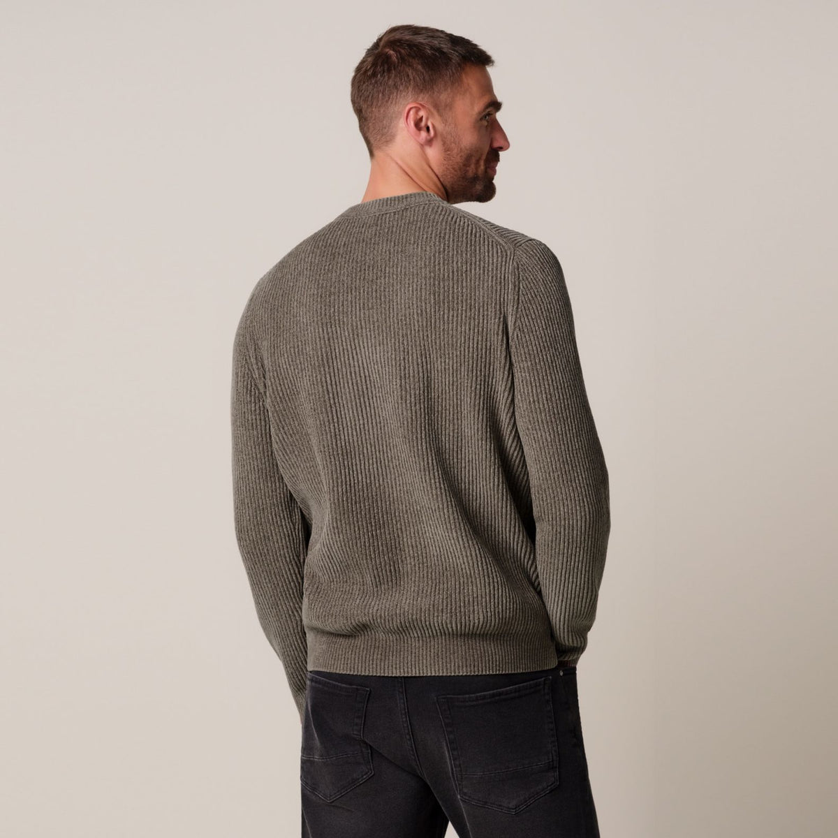 Profuomo Chenille Strikket Sweater Brun