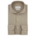 Profuomo Japanese Twill Strikket Skjorte Brun