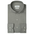 Profuomo Japanese Twill Strikket Skjorte Mørkegrøn