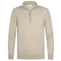 Profuomo Strikket Half Zip Sweater Beige
