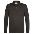 Profuomo Strikket Half Zip Sweater Mørkebrun