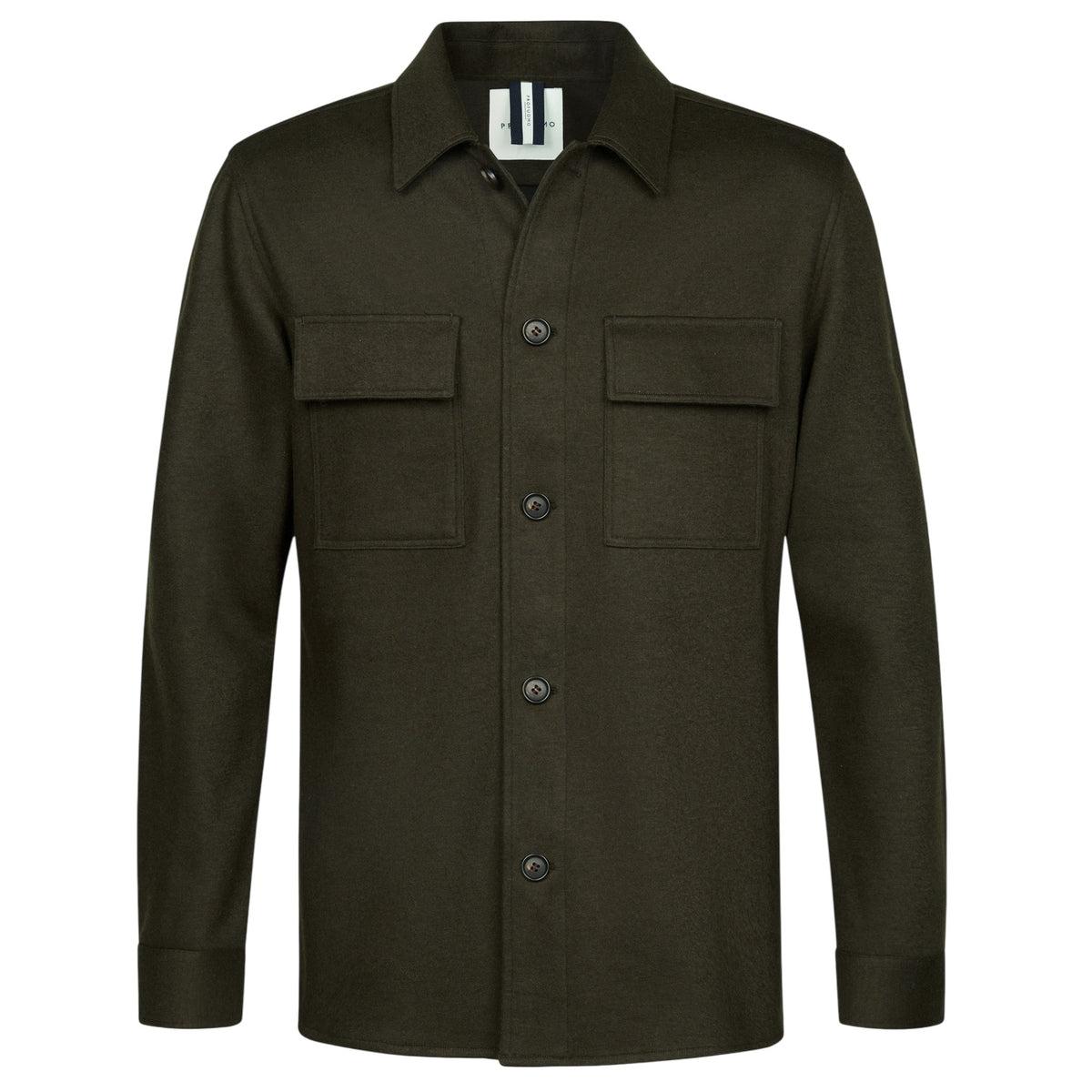 Profuomo Strikket Overshirt Mørkegrøn
