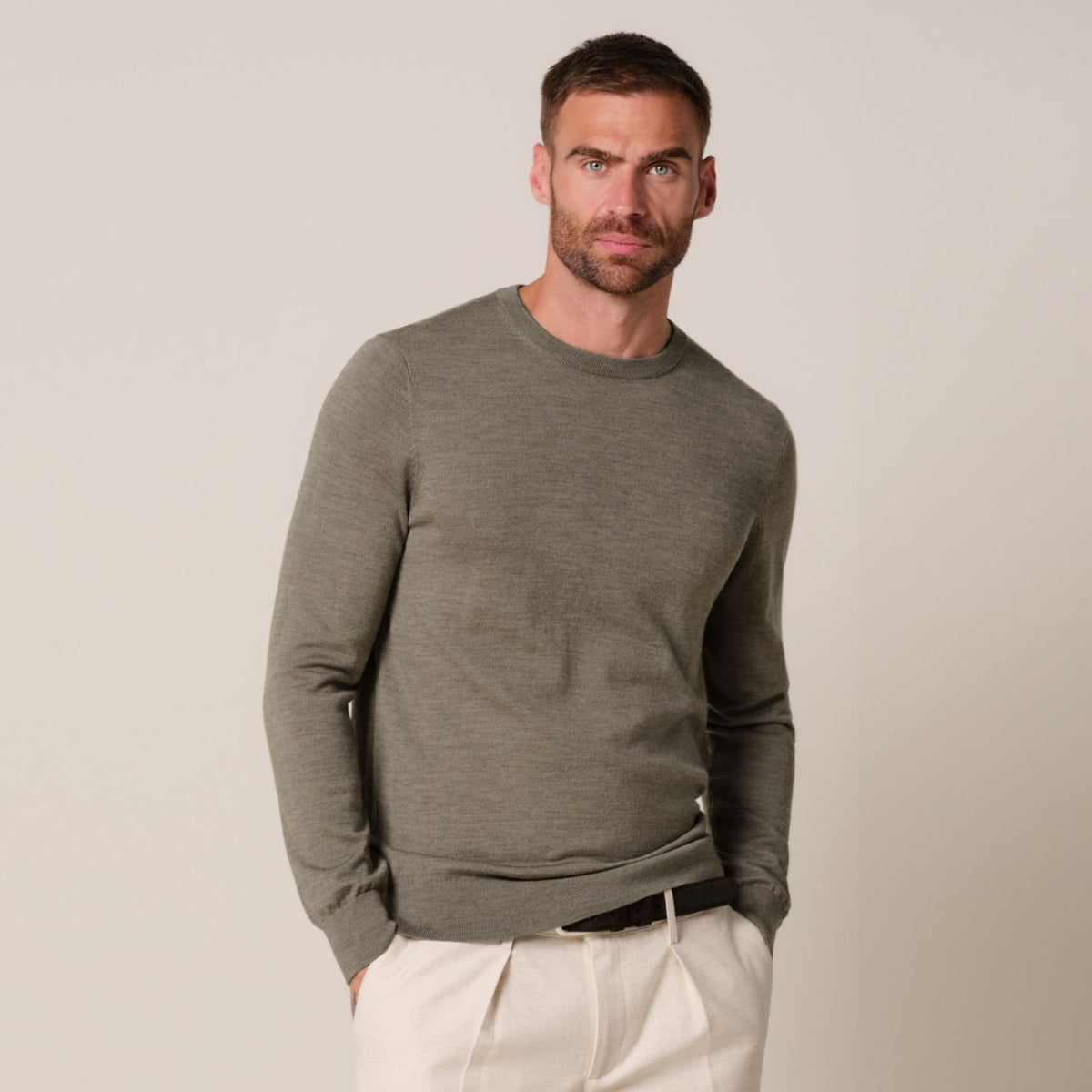 Profuomo Strikket Pullover Sweater Brun