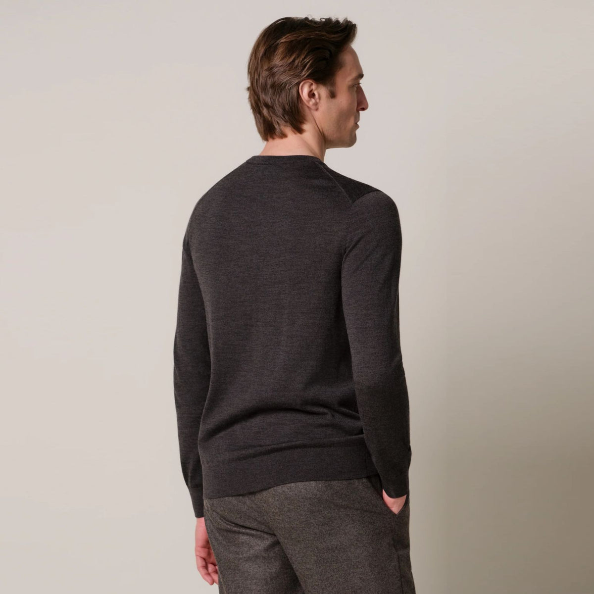 Profuomo Strikket Pullover Sweater Brun