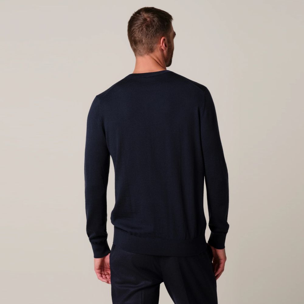 Profuomo Strikket Pullover Navy