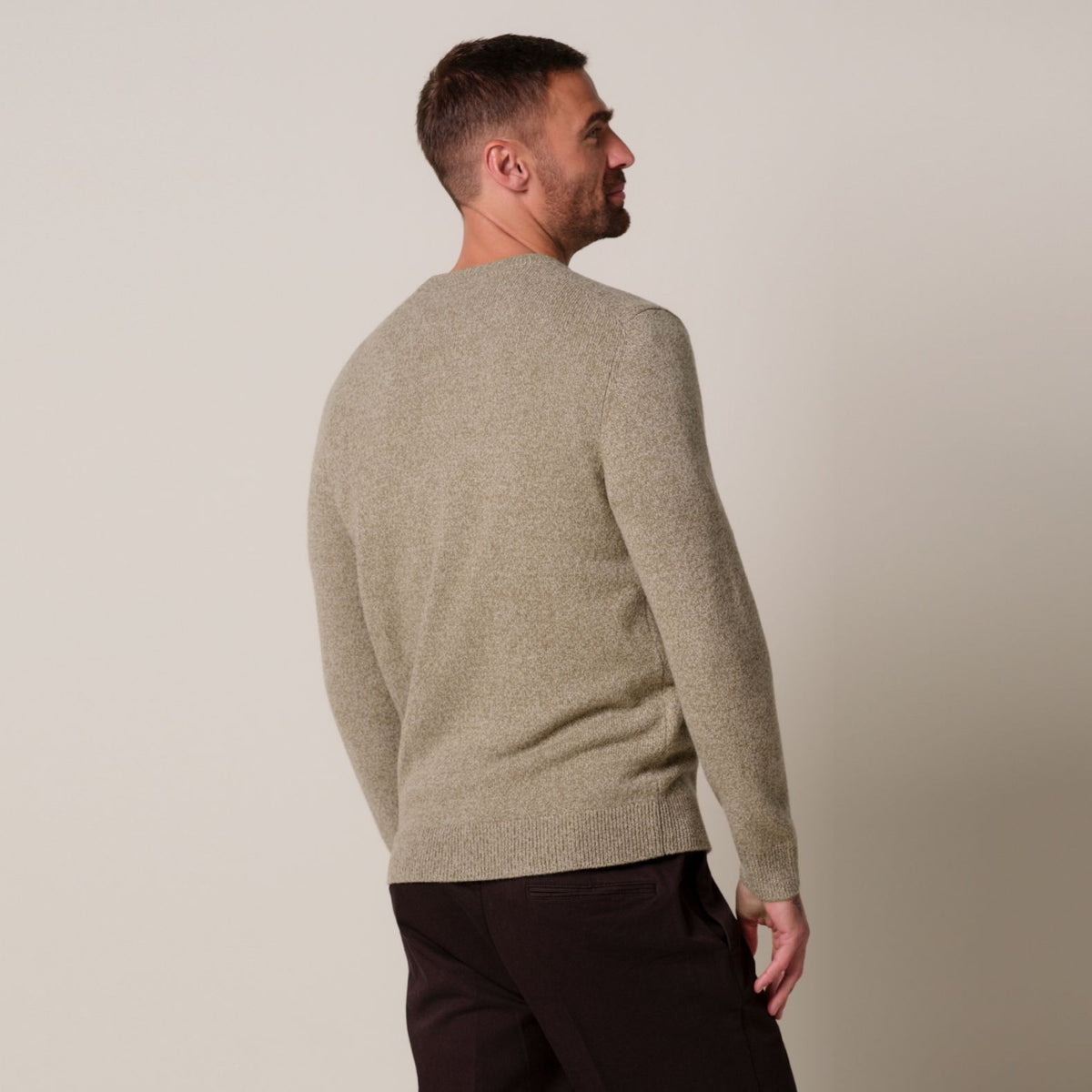 Profuomo Strikket To-Tone Sweater Beige