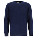 Profuomo Strikket To-Farvet Sweater Mørkeblå