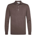 Profuomo Luxury langærmet polo brun