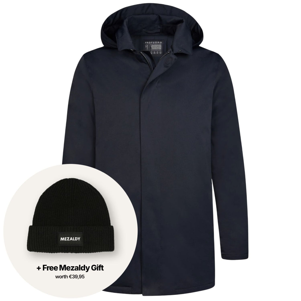 Profuomo Magnet Regnfrakke Navy