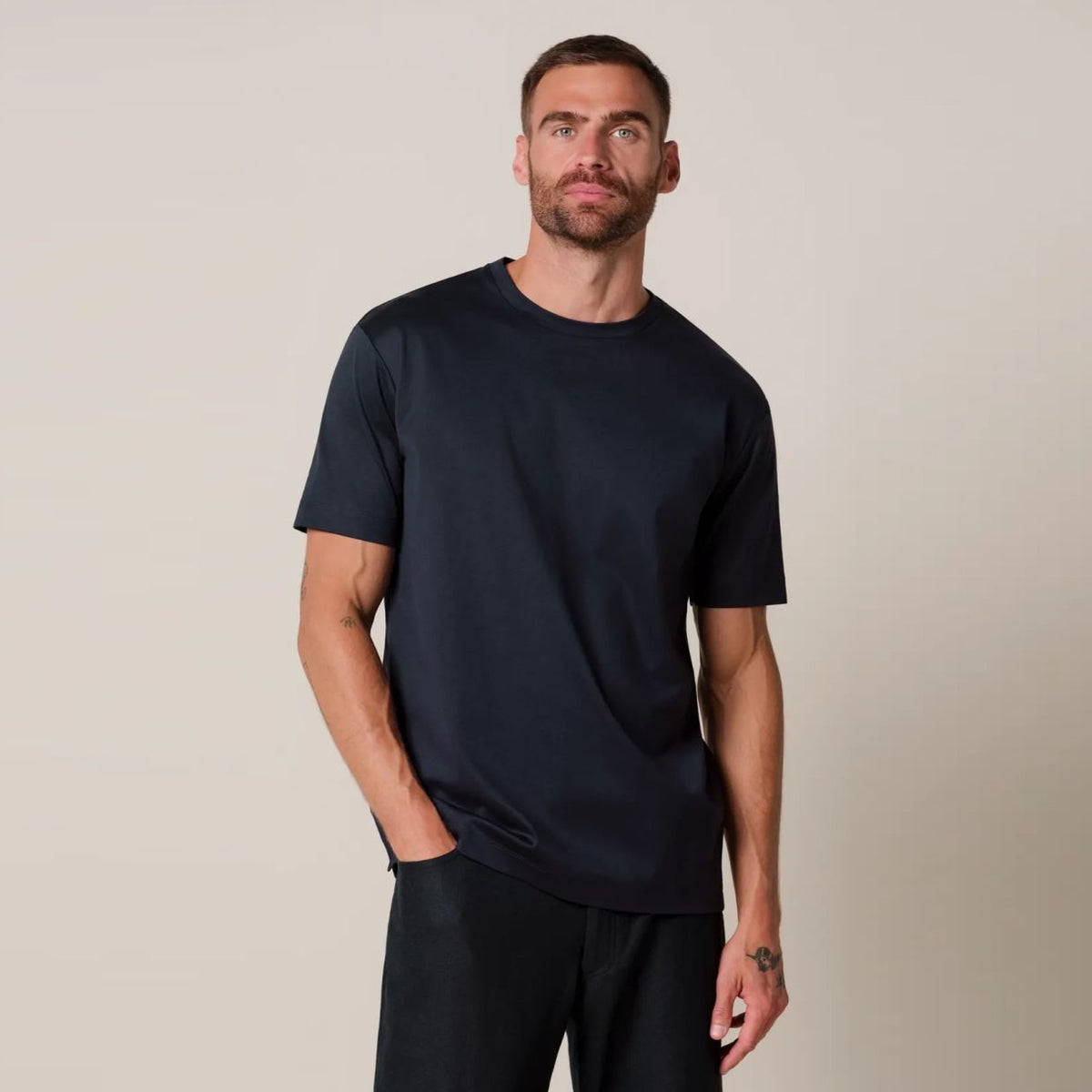 Profuomo Pima Cotton T-shirt Marineblå