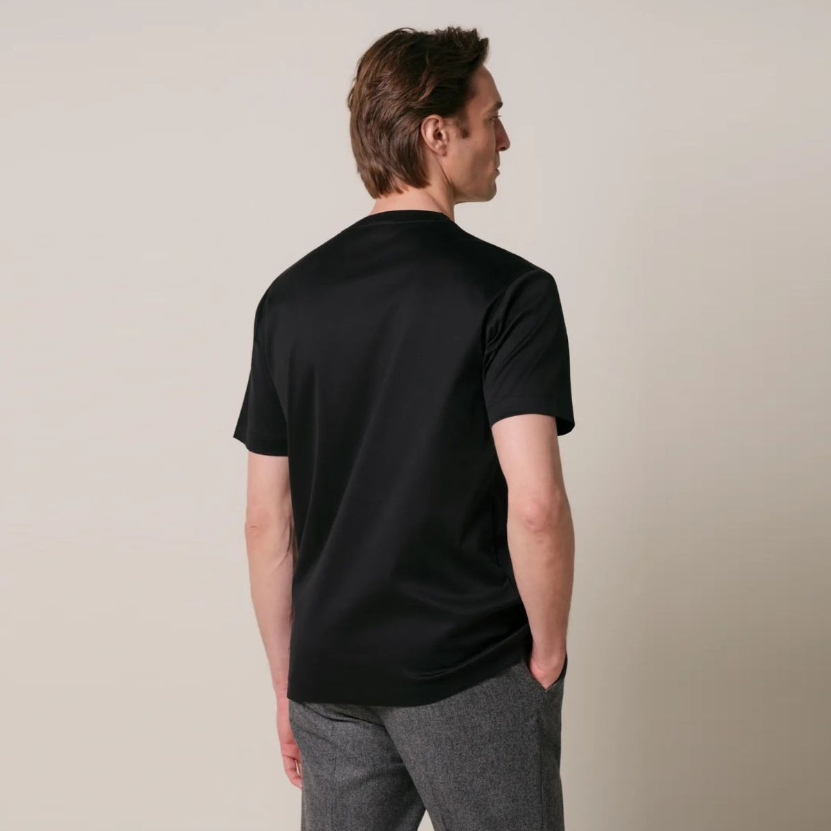 Profuomo Pima Cotton T-shirt Sort