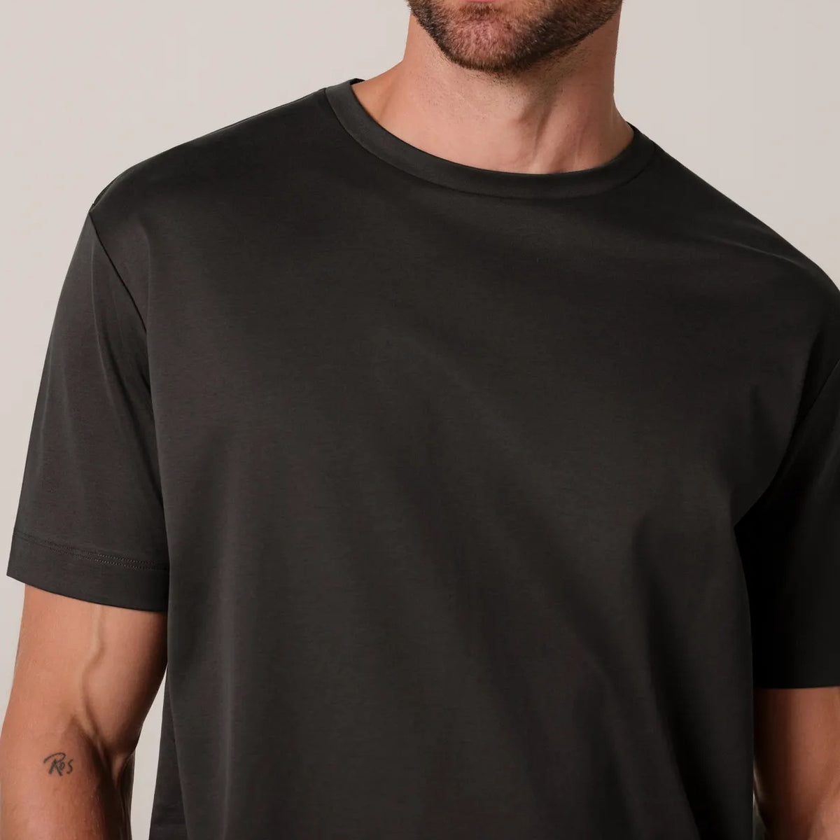 Profuomo Pima bomulds-T-shirt brun