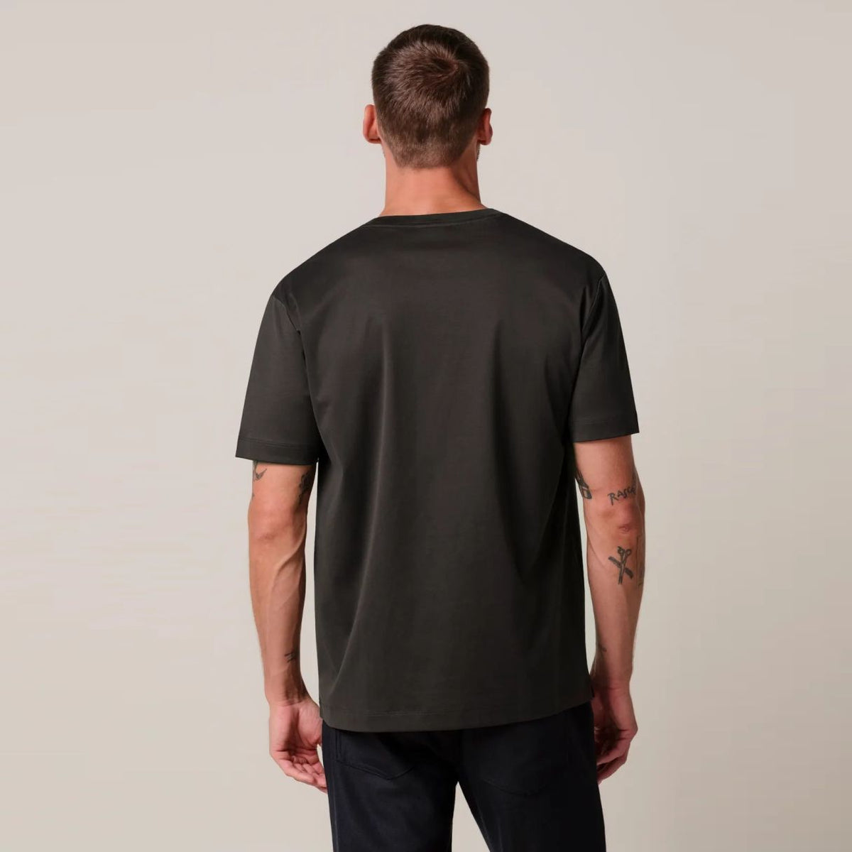 Profuomo Pima bomulds-T-shirt brun