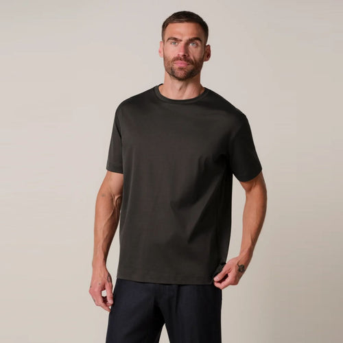 Profuomo Pima bomulds-T-shirt brun