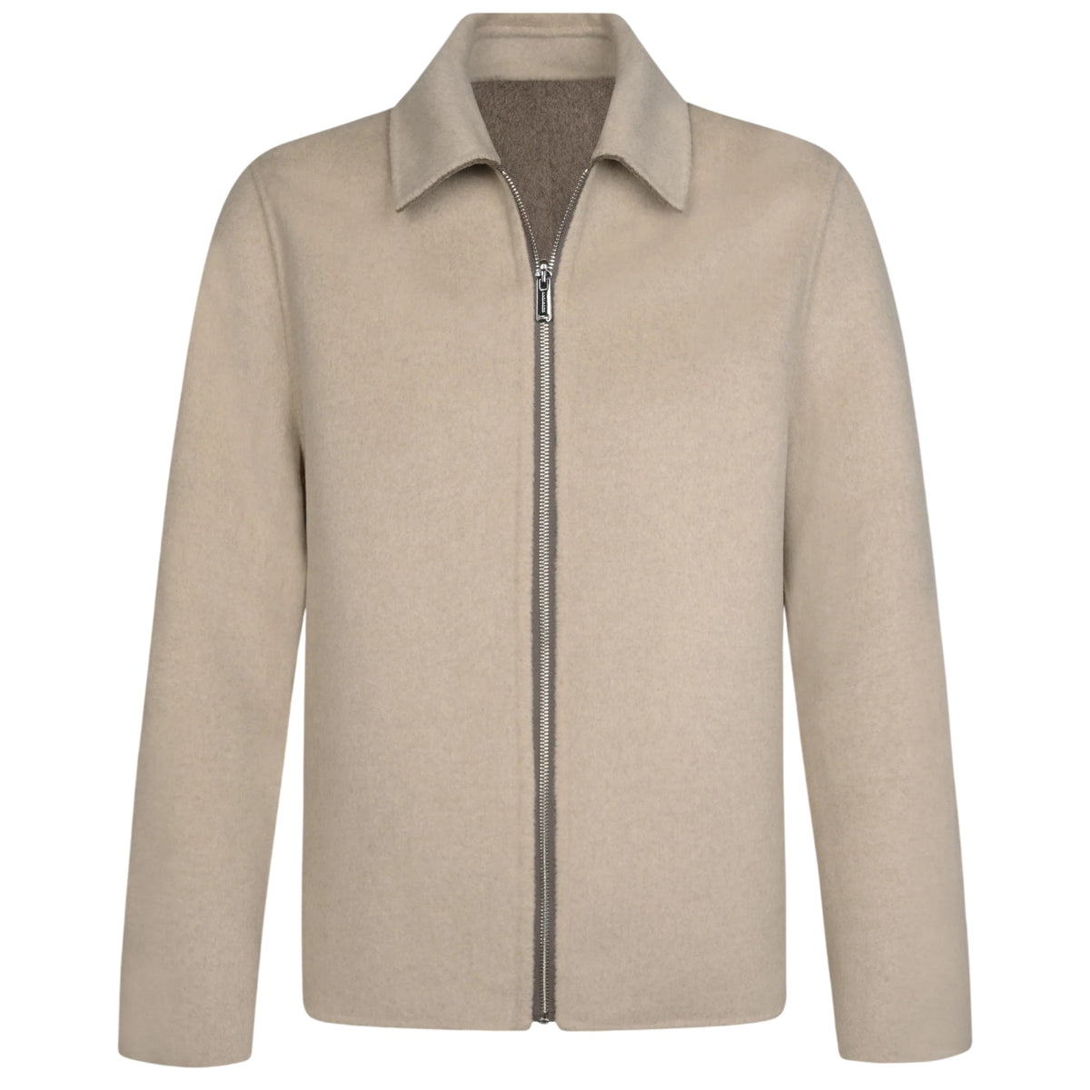 Profuomo Vendbar Zip Overshirt Brun/Beige