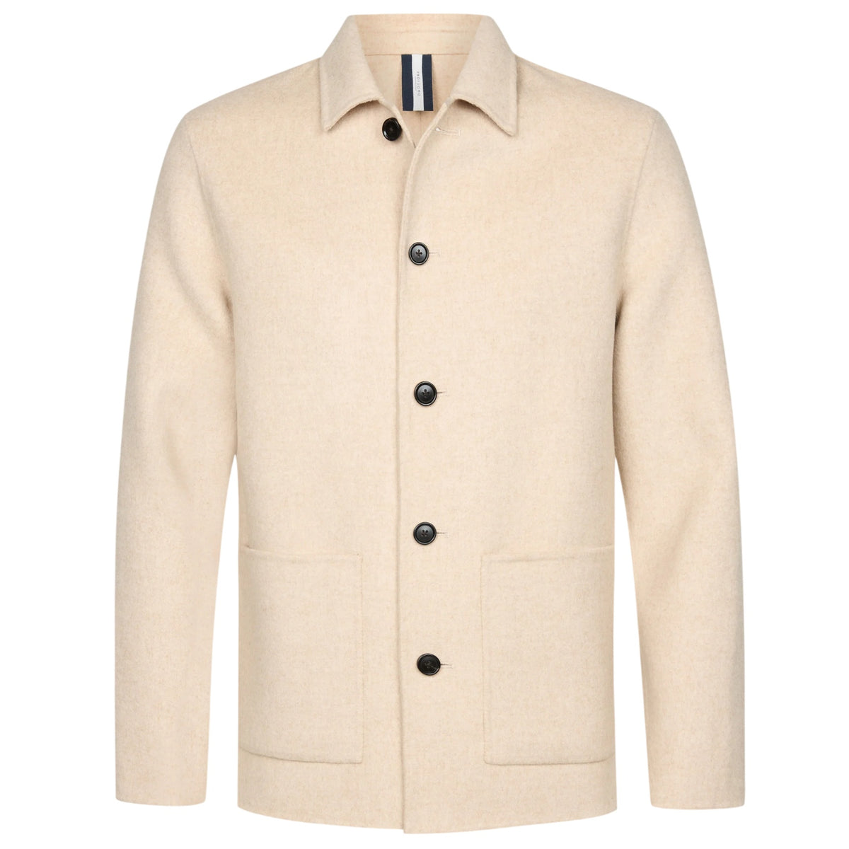 Profuomo Single Layer Uld Overshirt Beige