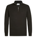 Profuomo struktureret half-zip sweater mørkebrun