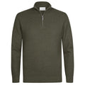 Profuomo Struktureret Half Zip Sweater Mørkegrøn