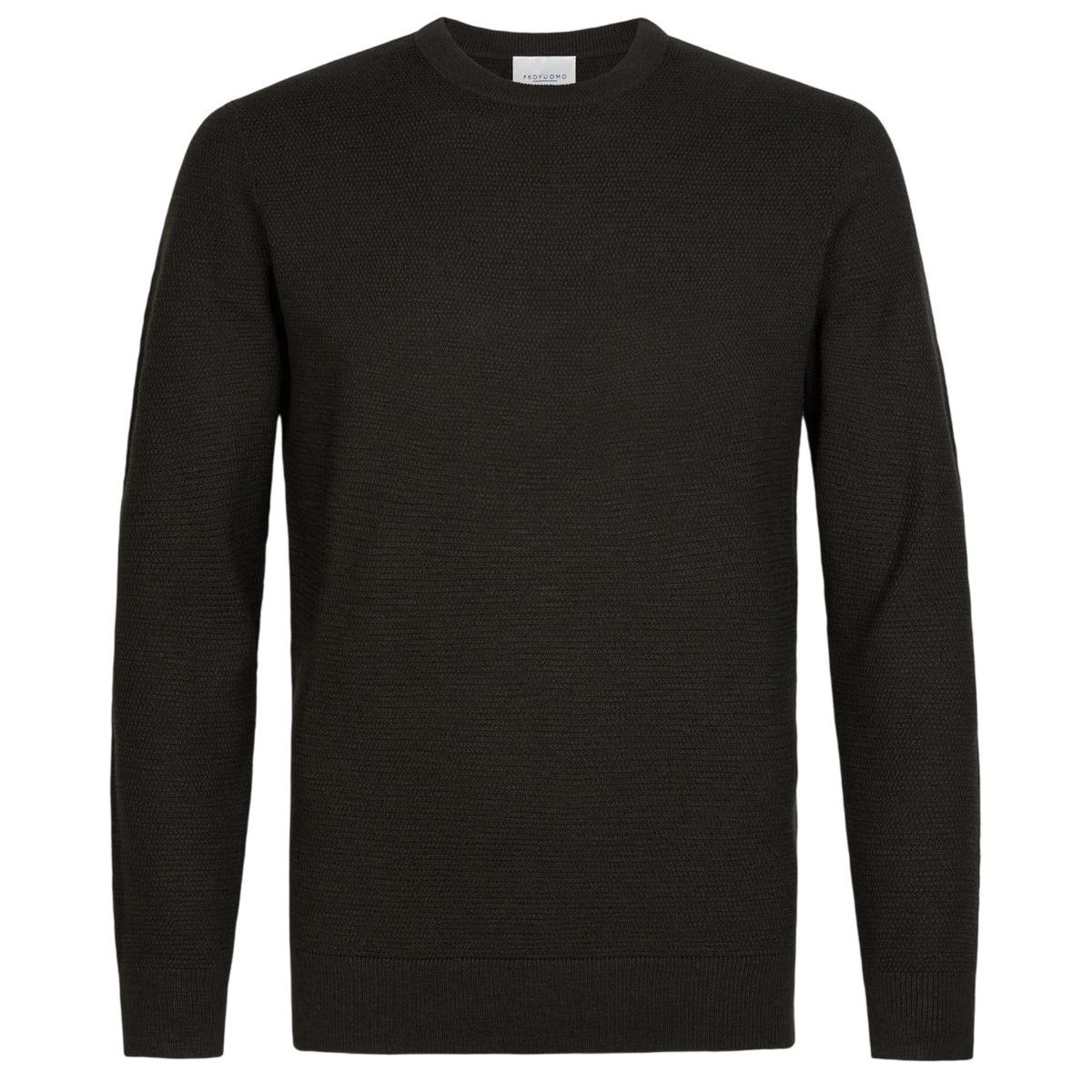 Profuomo Structured Sweater Mørkebrun